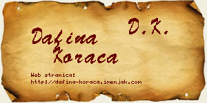 Dafina Koraca vizit kartica